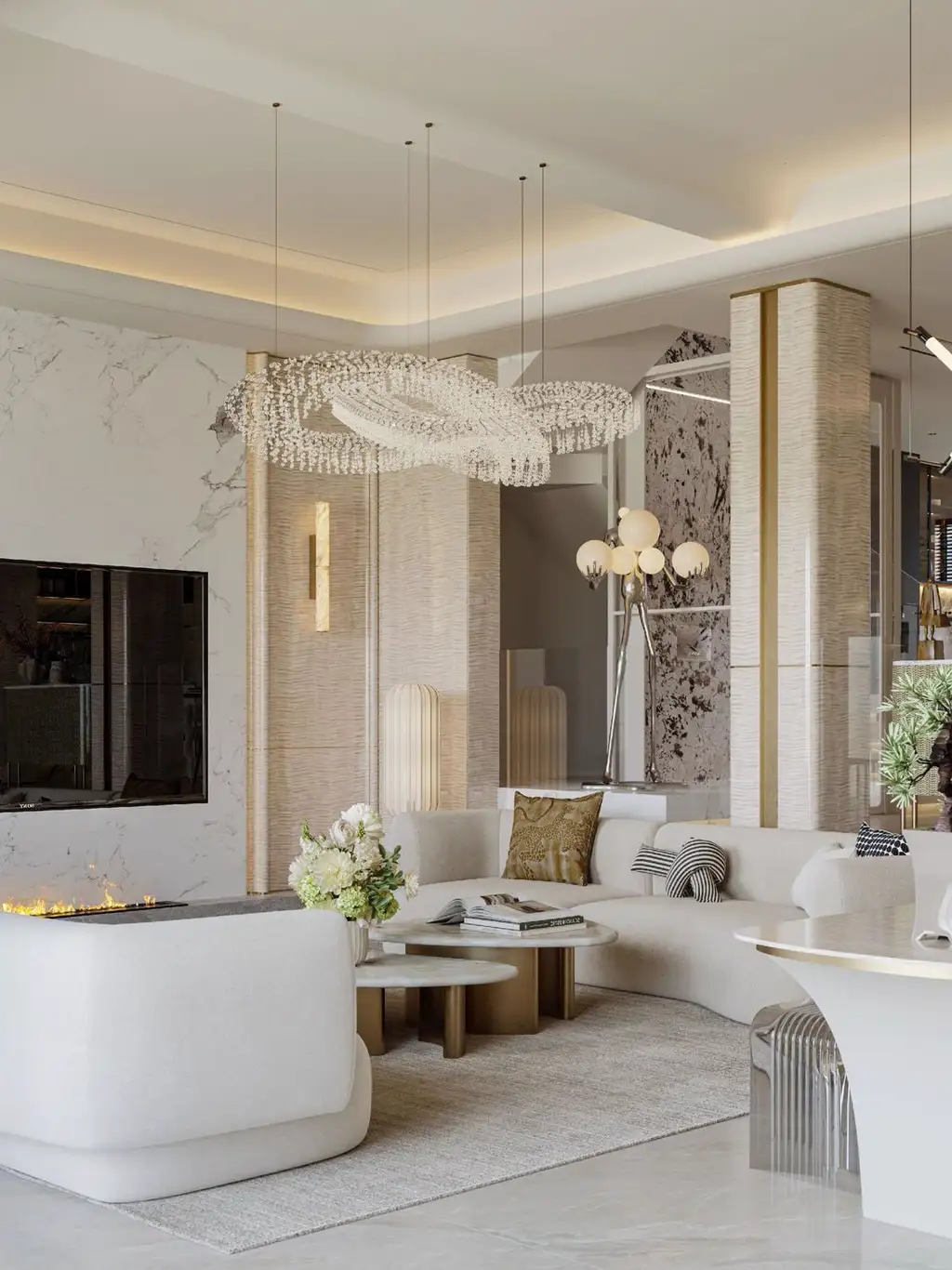 Light Luxury Interior Rendering 01, interior view 2