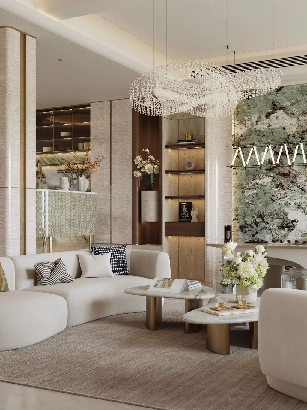 Light Luxury Interior Rendering 01, interior view 3