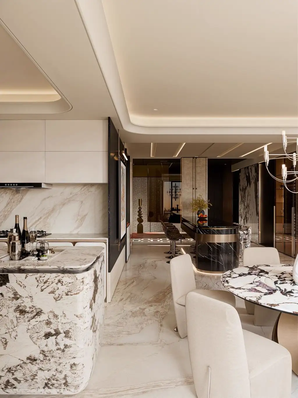 Light Luxury Interior Rendering 02, interior view 6