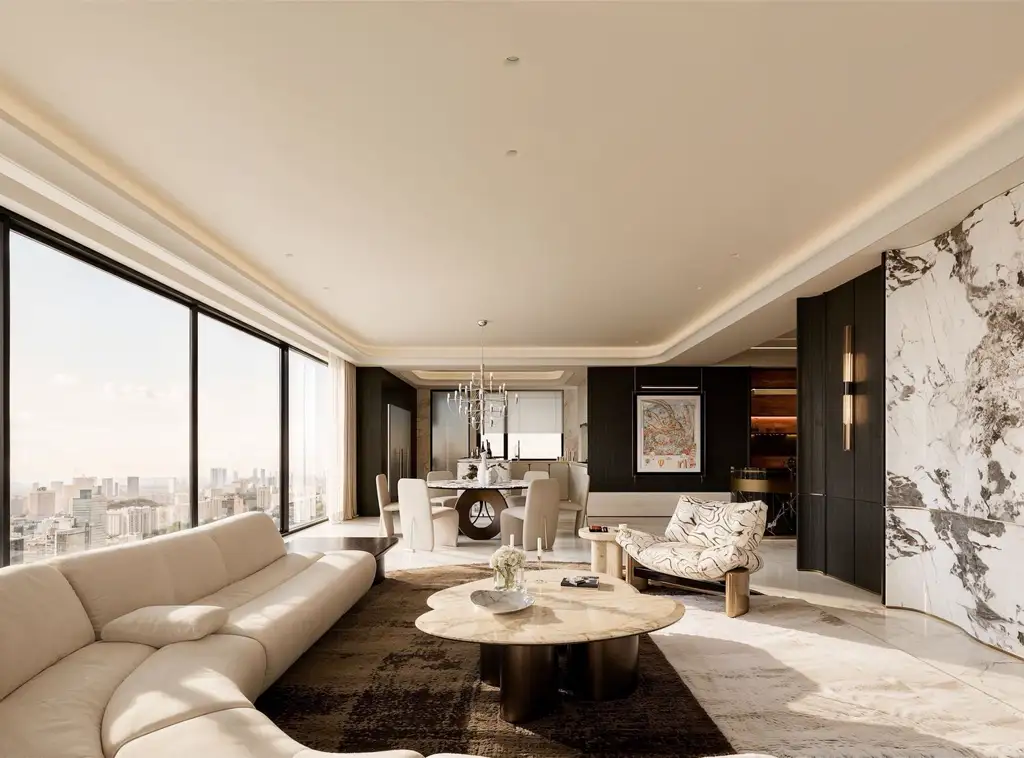 Light Luxury Interior Rendering 02, interior view 13