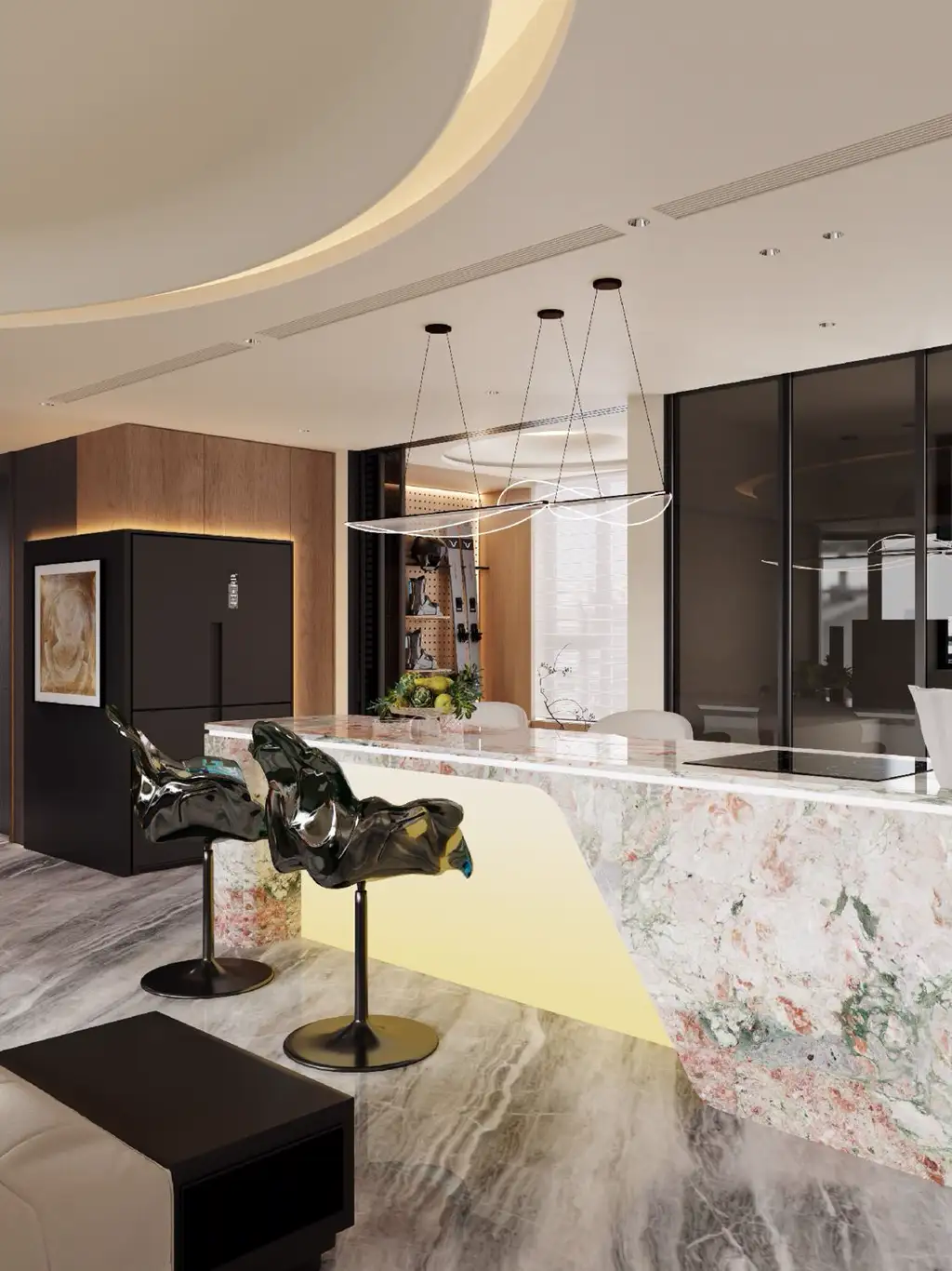Light Luxury Interior Rendering 04, interior view 4