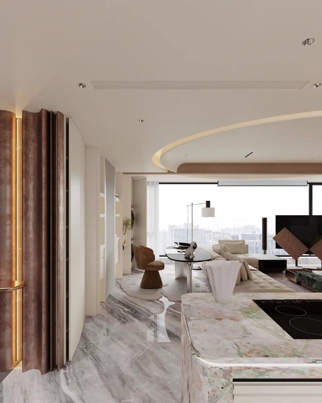 Light Luxury Interior Rendering 04, interior view 6