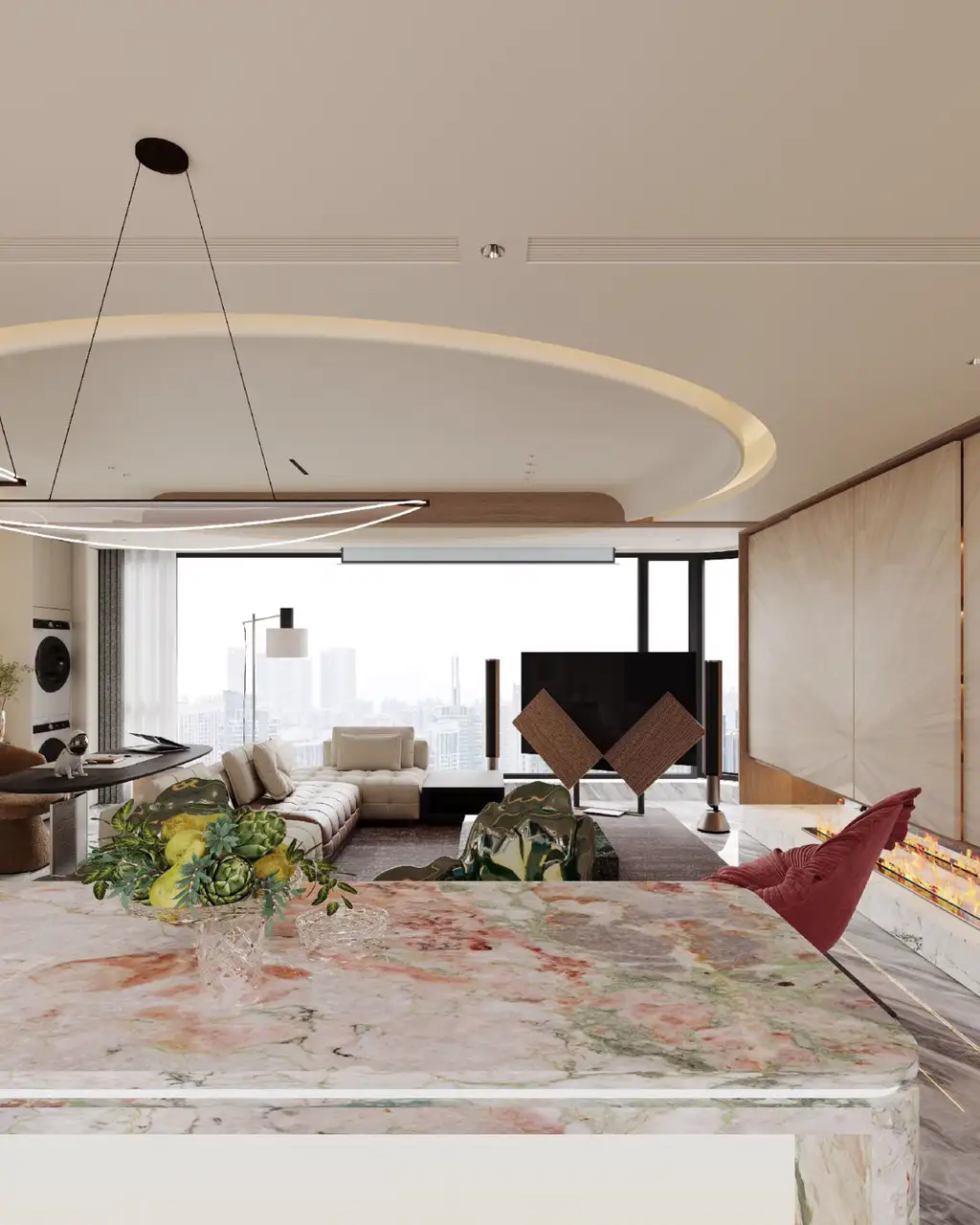 Light Luxury Interior Rendering 04, interior view 9