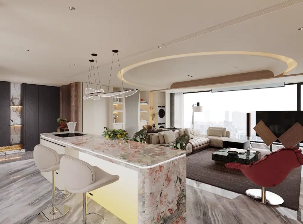 Light Luxury Interior Rendering 04, interior view 12