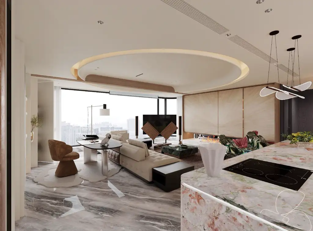 Light Luxury Interior Rendering 04, interior view 13