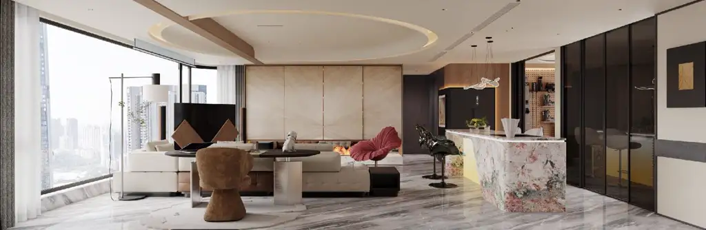Light Luxury Interior Rendering 04, interior view 19