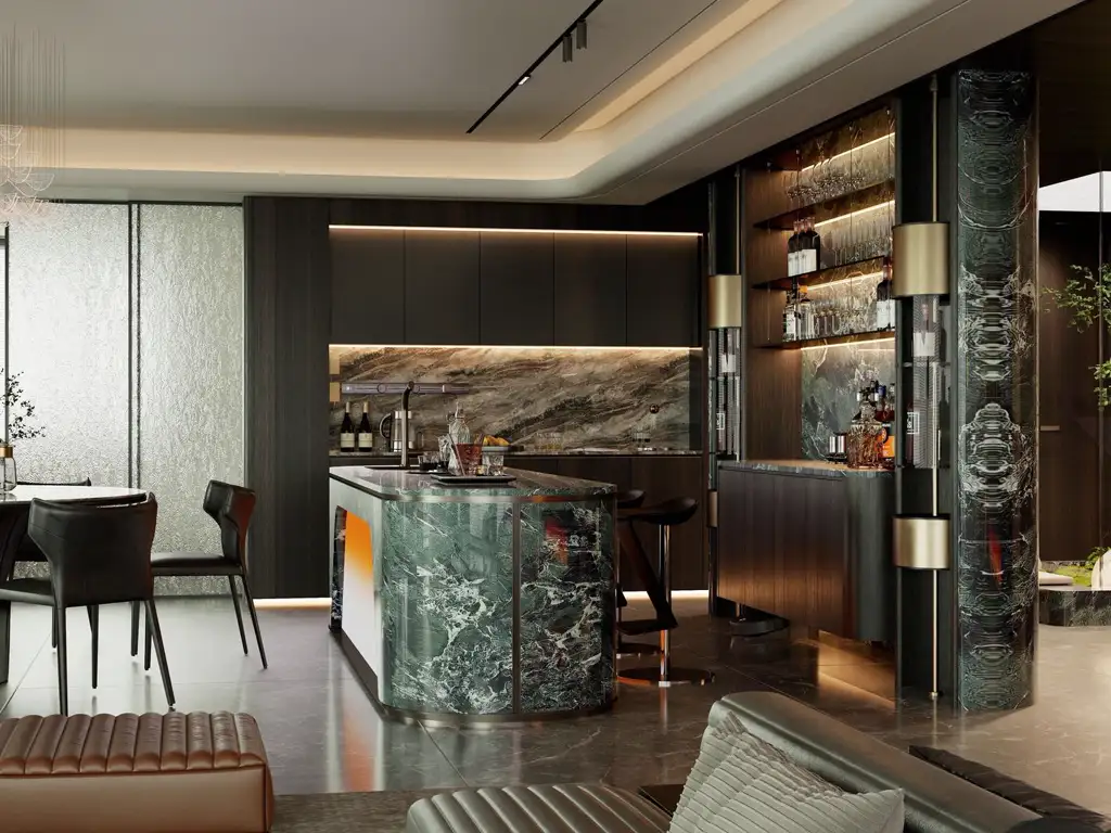 Warm Residential Rendering 03, interior view 2