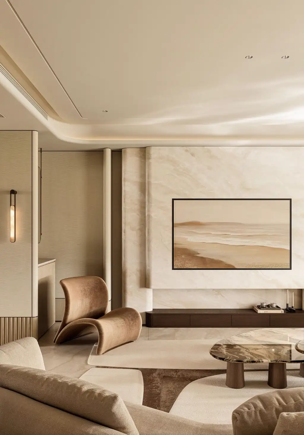 Warm Residential Rendering 04, interior view 1