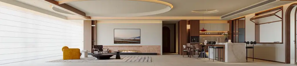Warm Residential Rendering 05, interior view 14