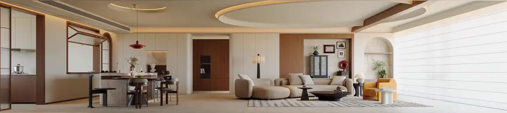 Warm Residential Rendering 05, interior view 15