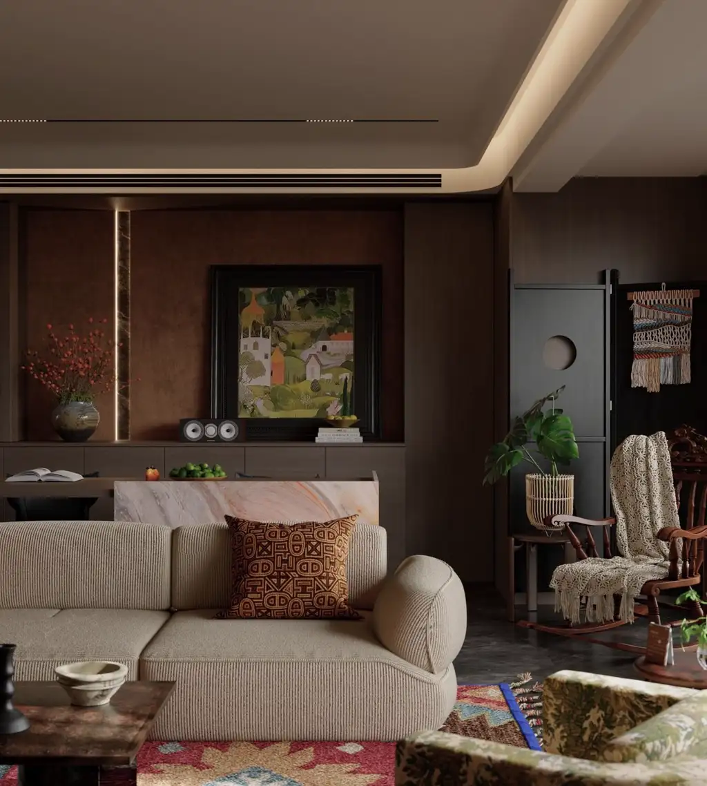 Warm Residential Rendering 08, interior view 1