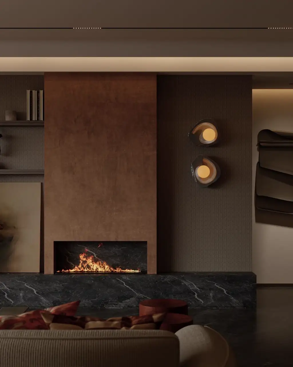 Warm Residential Rendering 08, interior view 7