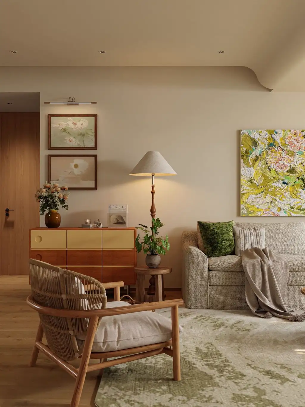 Warm Residential Rendering 09, interior view 10