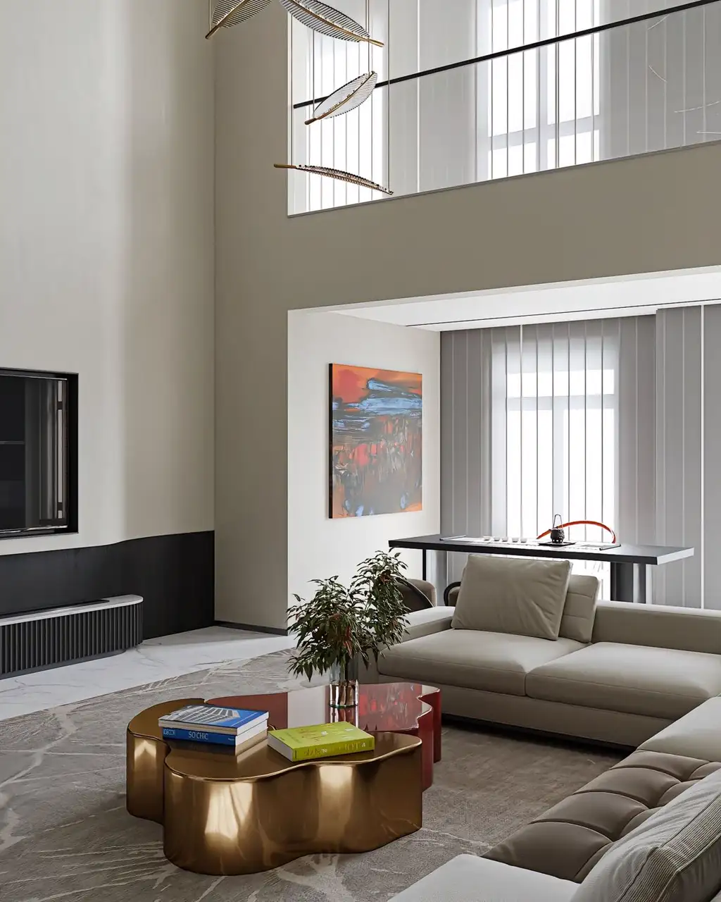 Modern Interior Rendering 03, interior view 1