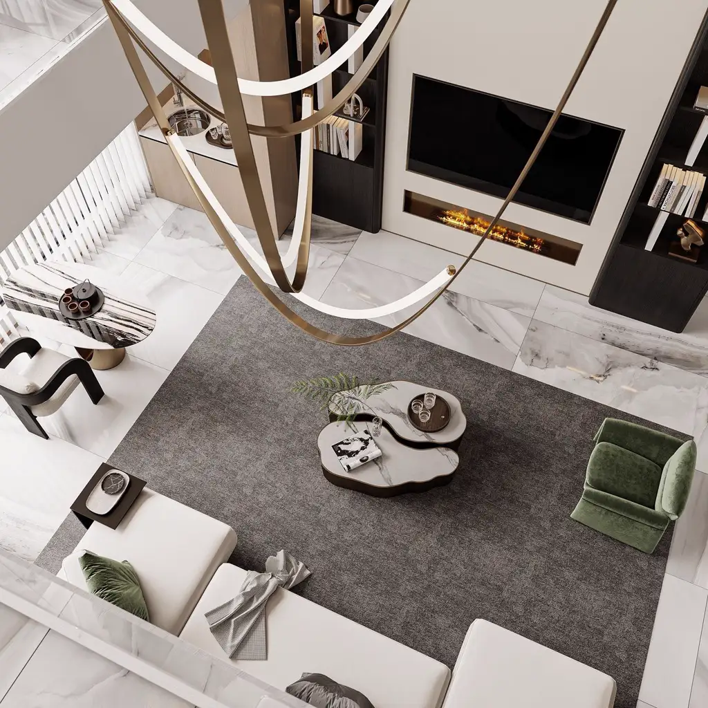 Double-height Villa Rendering 11, interior view 4