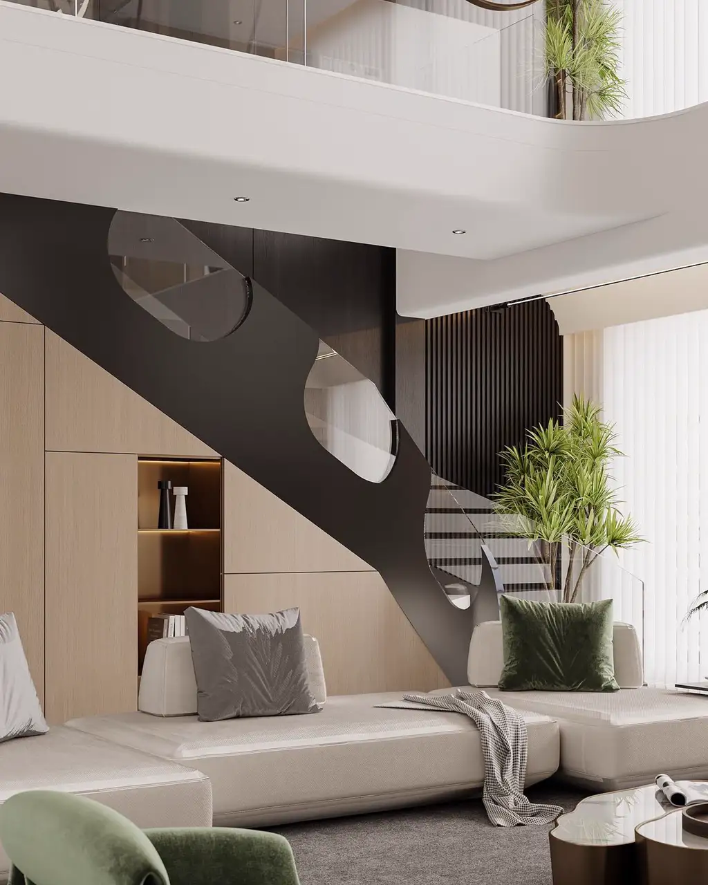 Double-height Villa Rendering 11, interior view 5