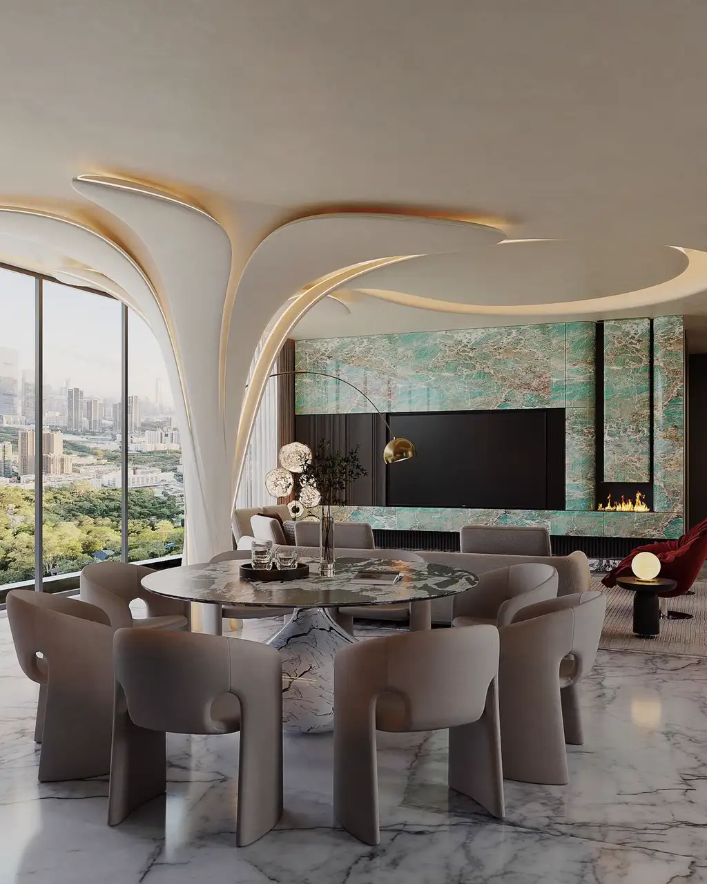 Light Luxury Interior Rendering 05, interior view 2