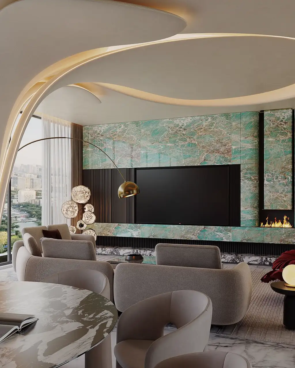 Light Luxury Interior Rendering 05, interior view 4