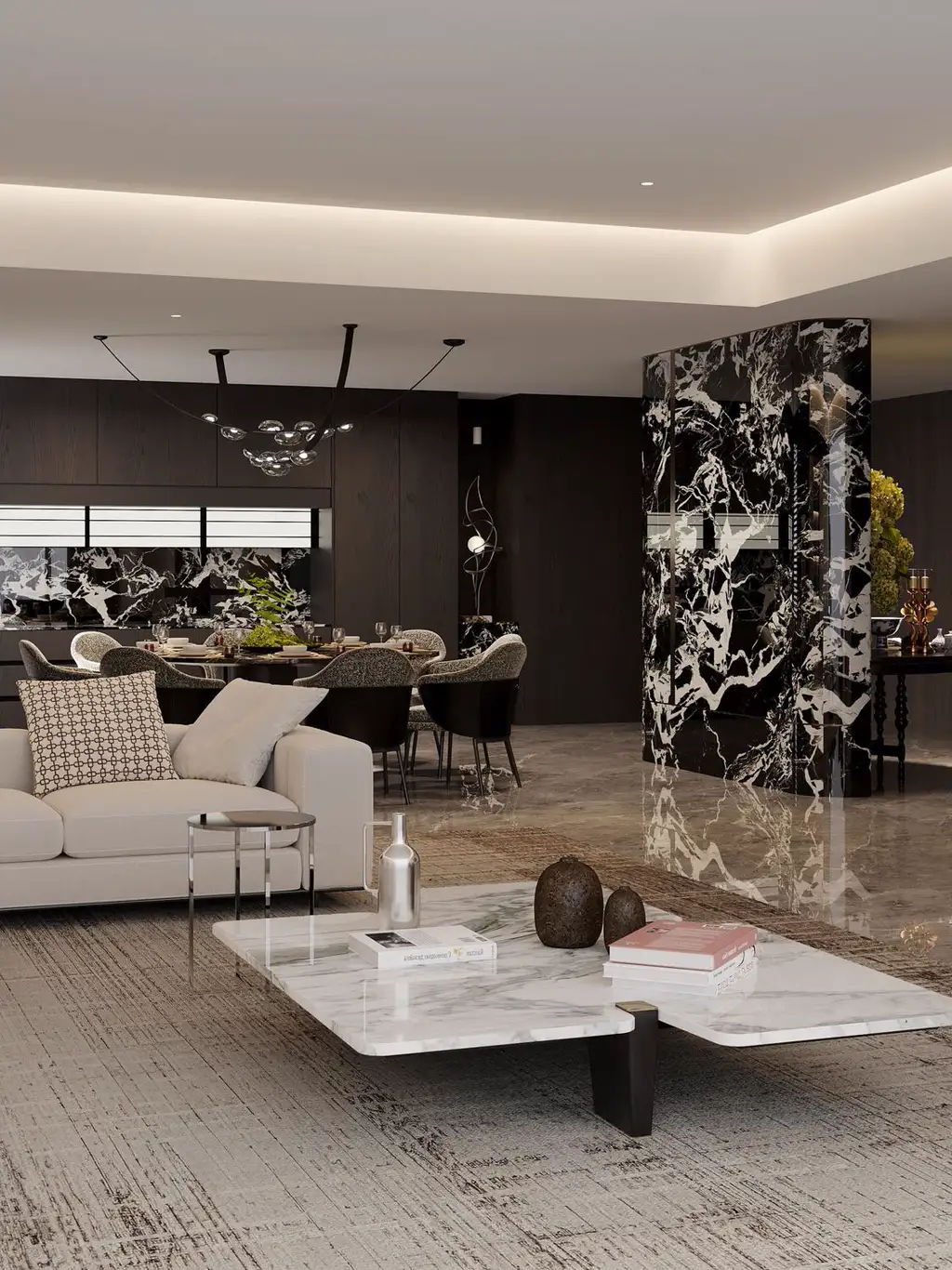 Light Luxury Interior Rendering 06, interior view 1