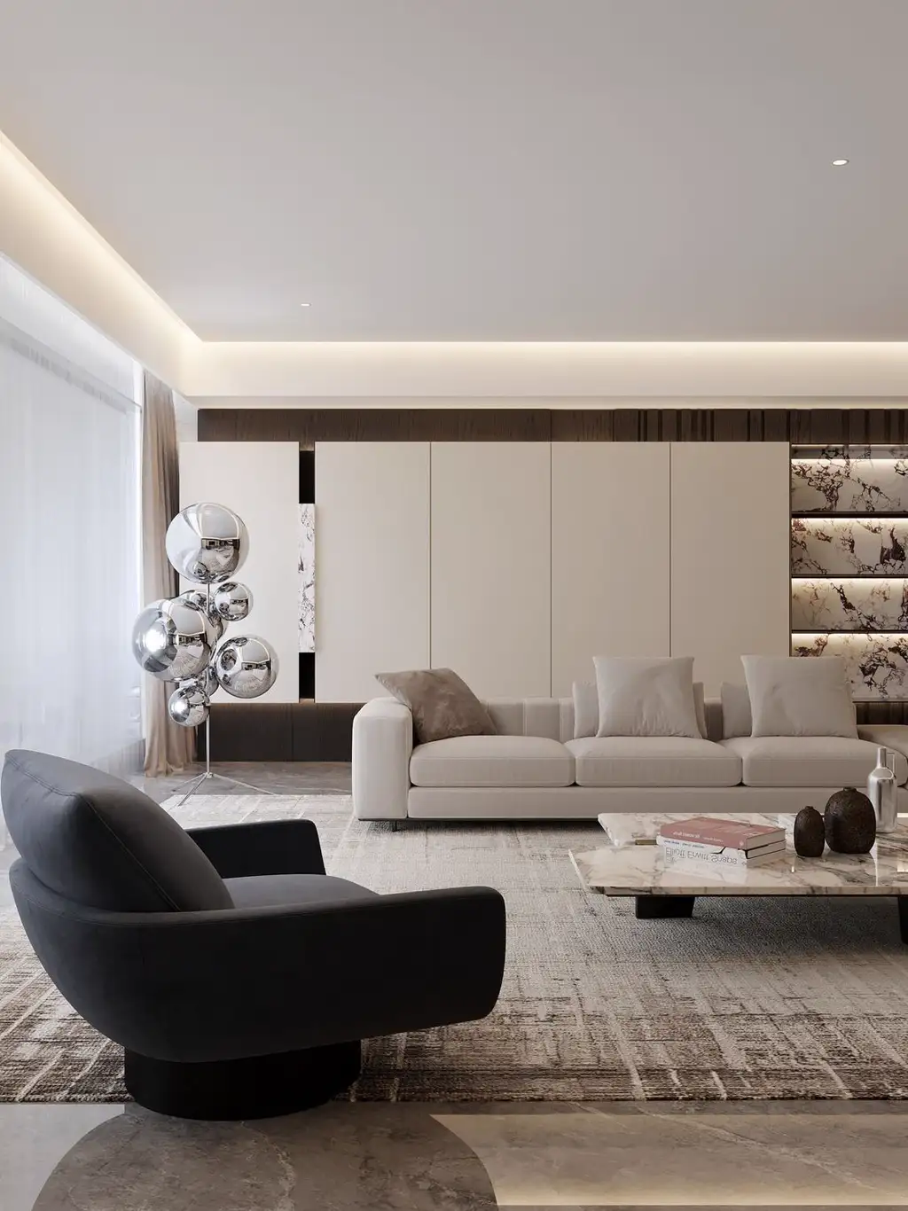 Light Luxury Interior Rendering 06, interior view 4