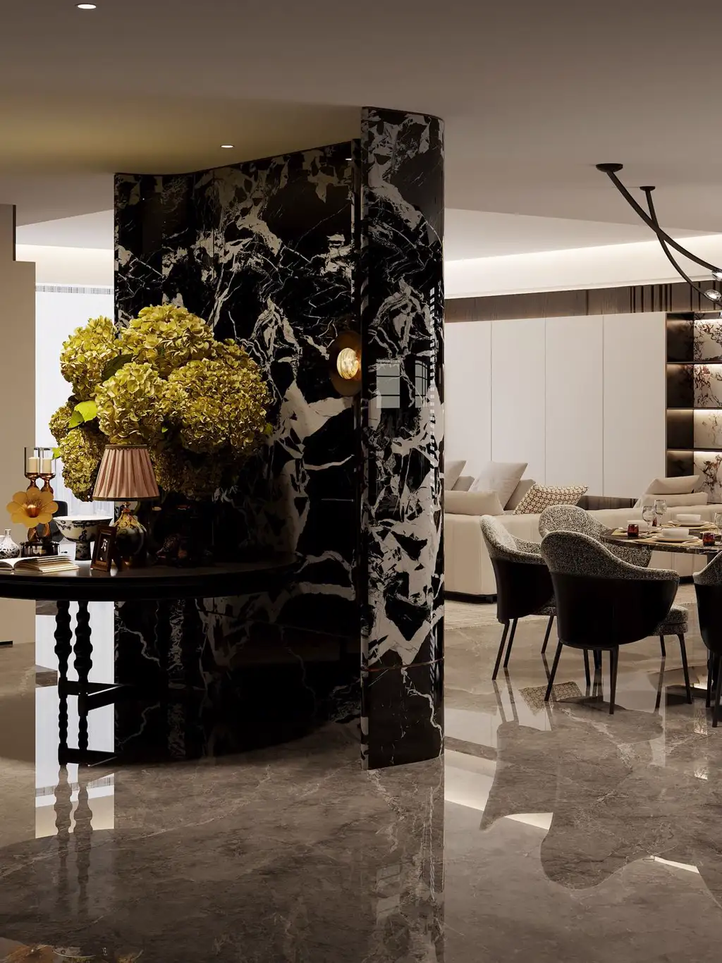 Light Luxury Interior Rendering 06, interior view 5