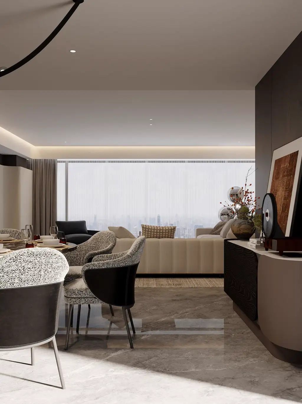 Light Luxury Interior Rendering 06, interior view 6