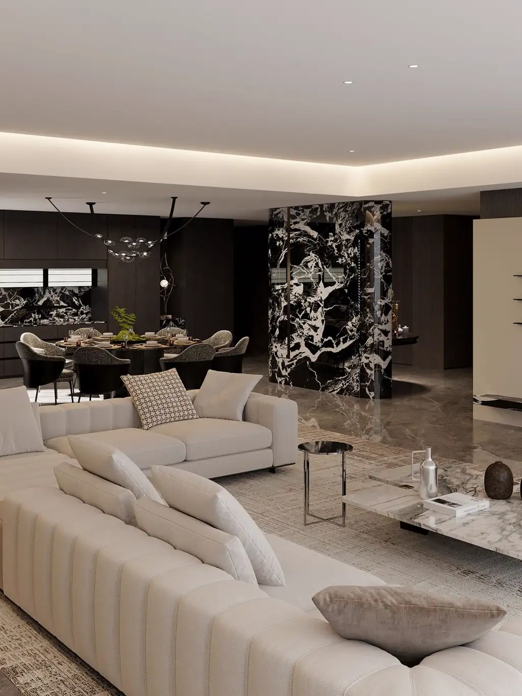 Light Luxury Interior Rendering 08, interior view 1