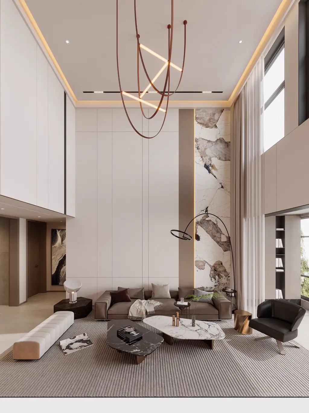 Light Luxury Full-home Rendering 02, interior view 1