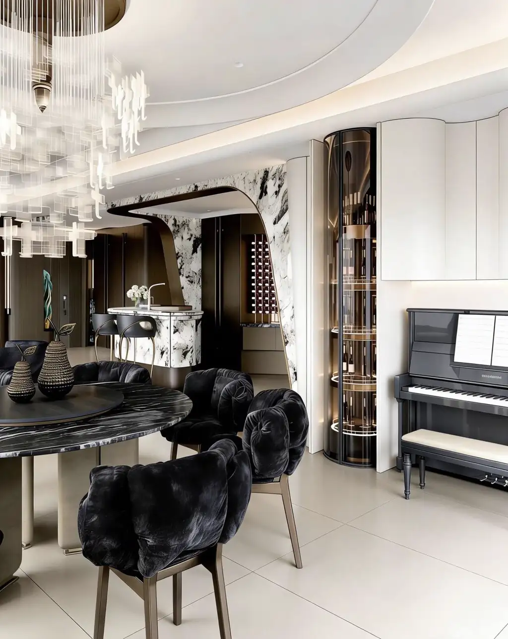 Light Luxury Full-home Rendering 03, interior view 3