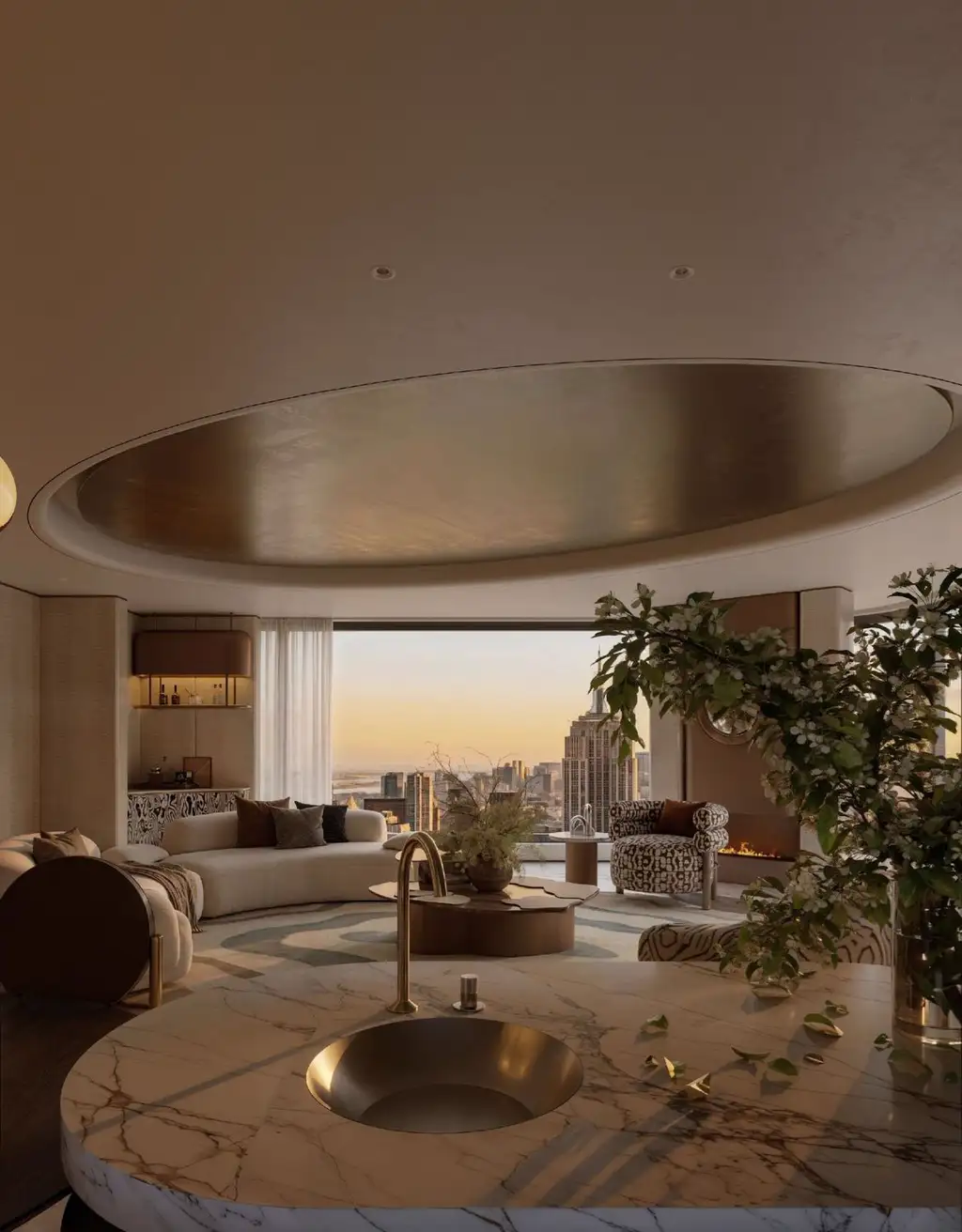 Light Luxury Interior Rendering 13, interior view 2