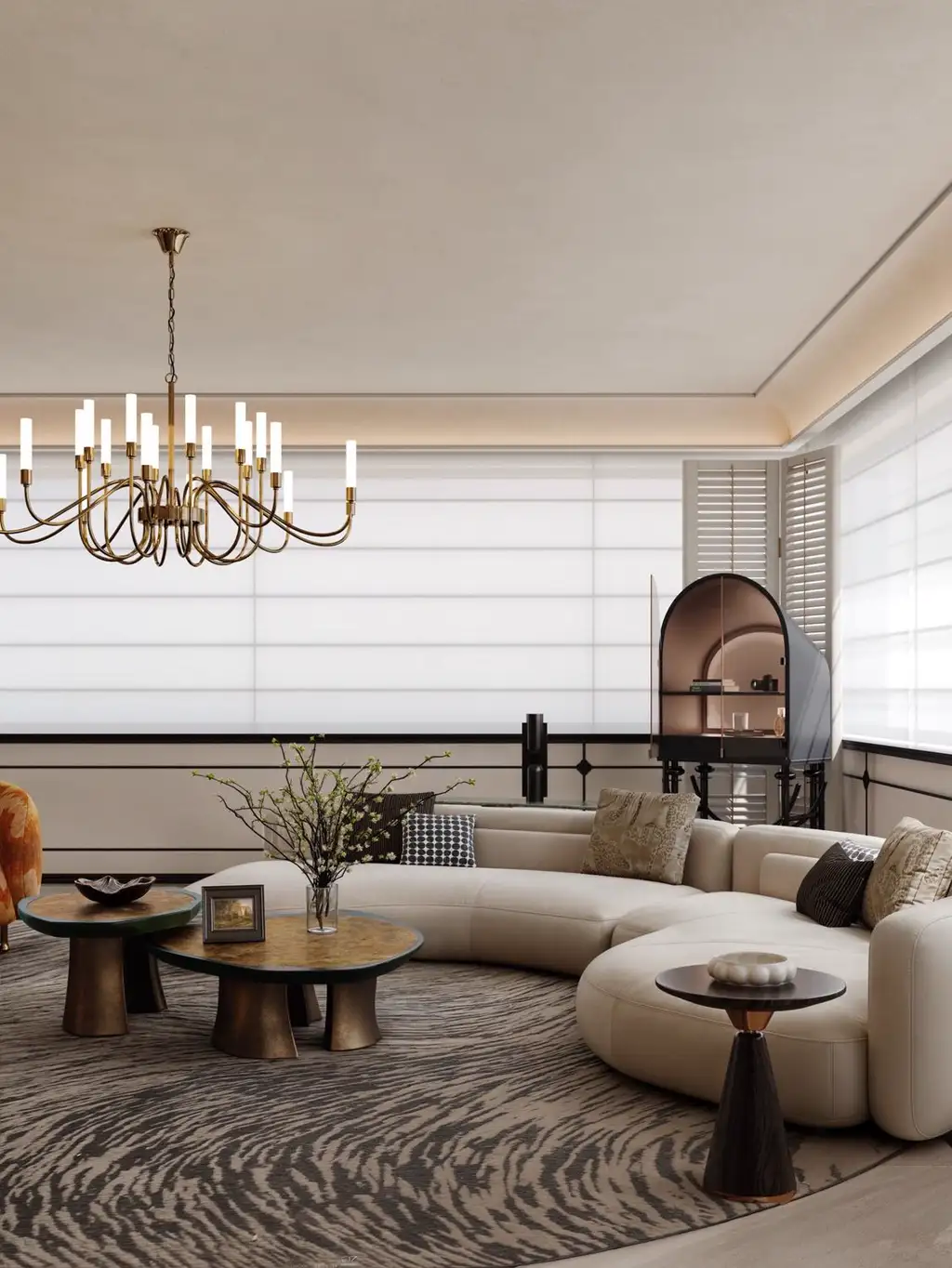 Light Luxury Interior Rendering 14, interior view 1