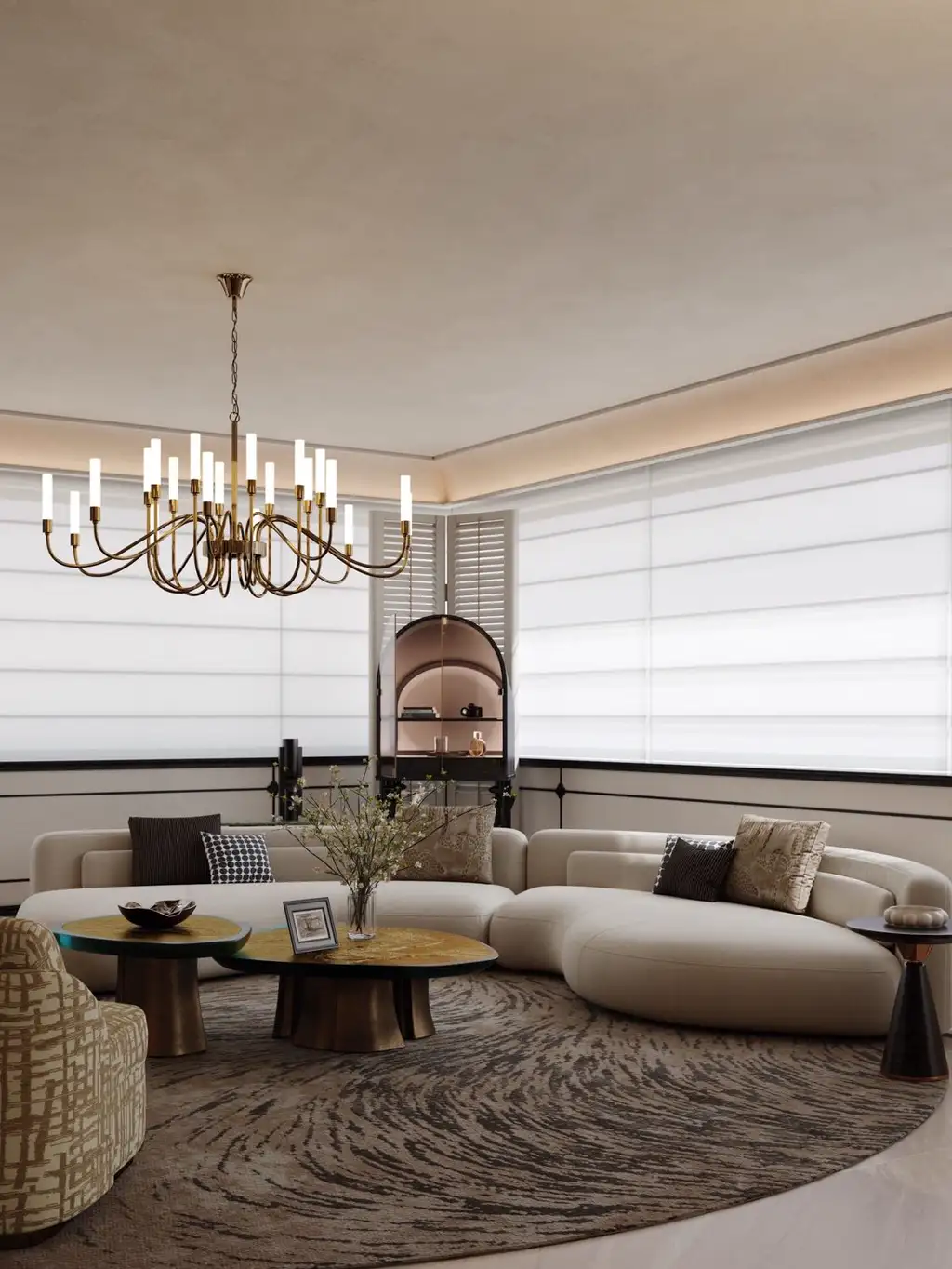 Light Luxury Interior Rendering 14, interior view 3