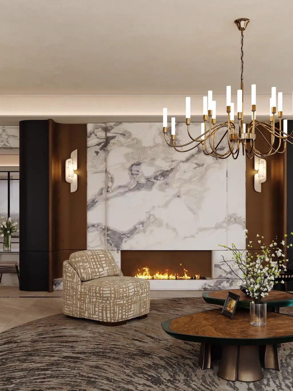 Light Luxury Interior Rendering 14, interior view 4