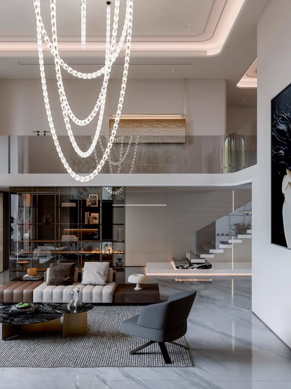 Light Luxury Full-home Rendering 04, interior view 1