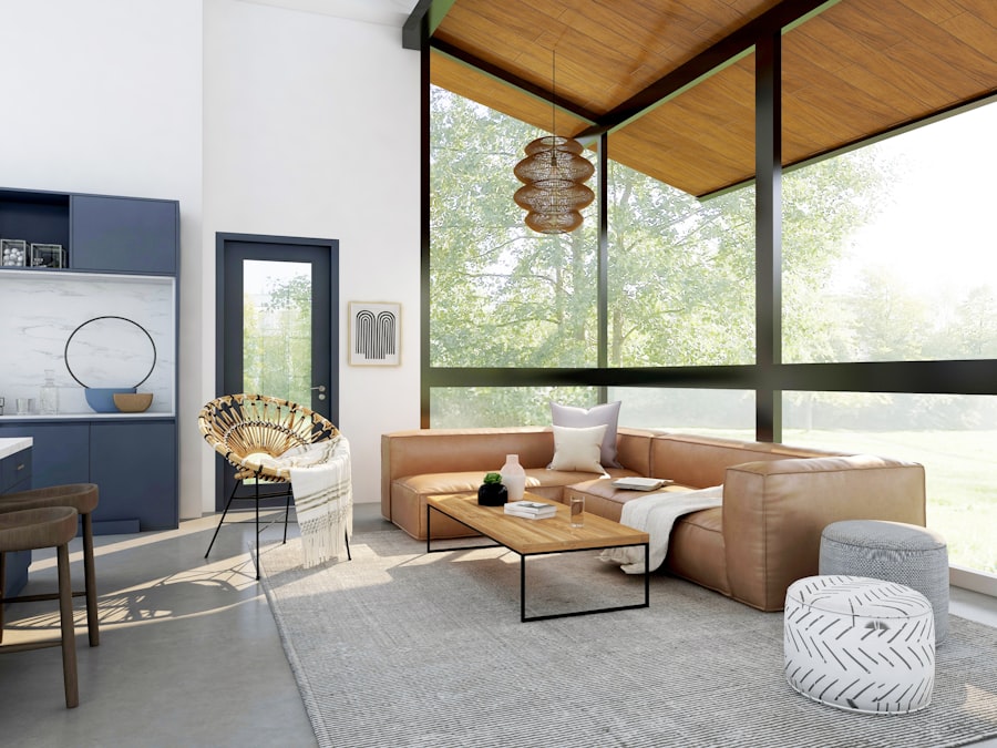 Show lighting, furniture scale and material direction