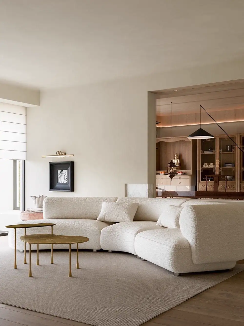Natural Wood Interior Rendering 01, interior view 5