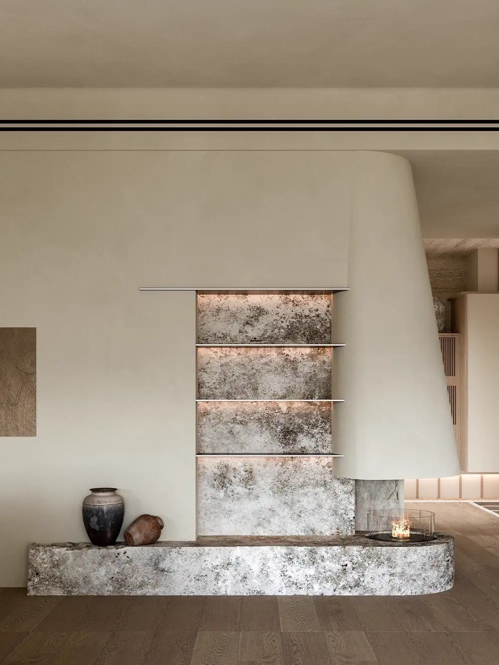 Natural Wood Interior Rendering 01, interior view 8