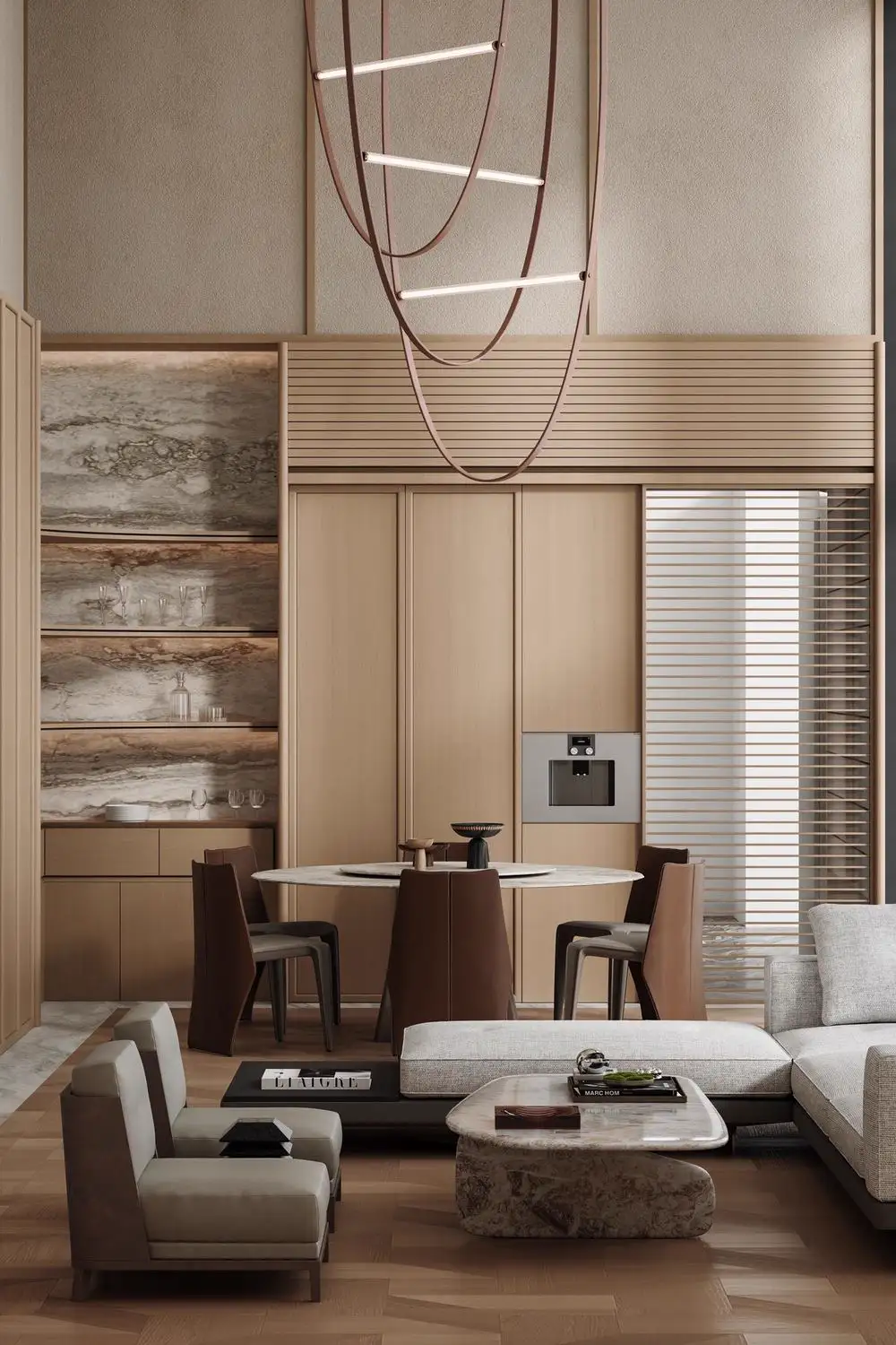 Natural Wood Full-home Rendering 01, interior view 8