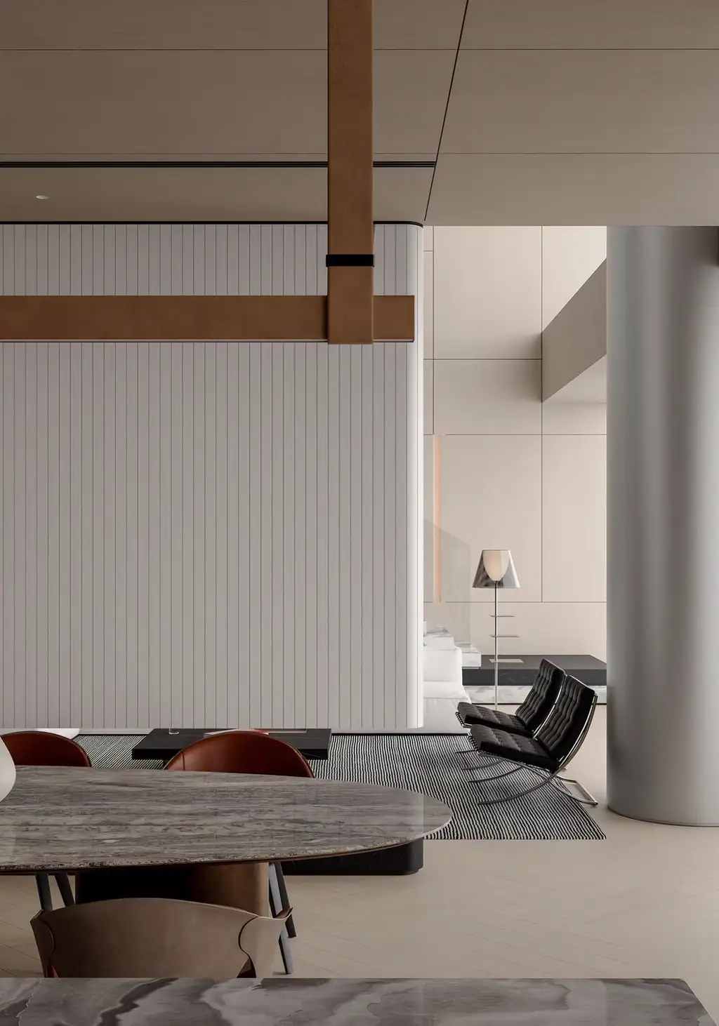 Double-height Villa Rendering 01, interior view 7