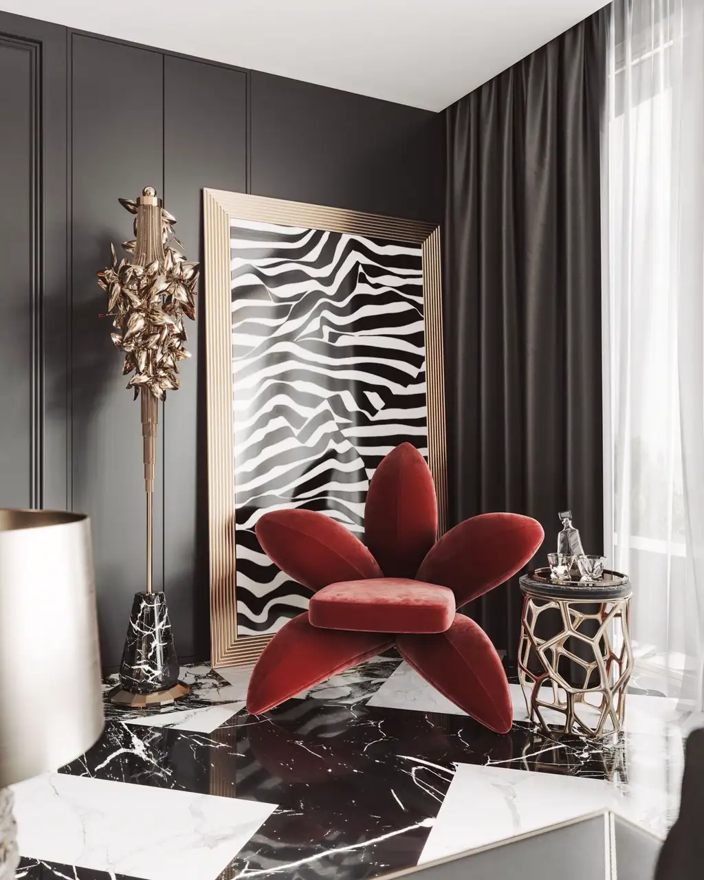French Classic Full-home Rendering 01, interior view 2