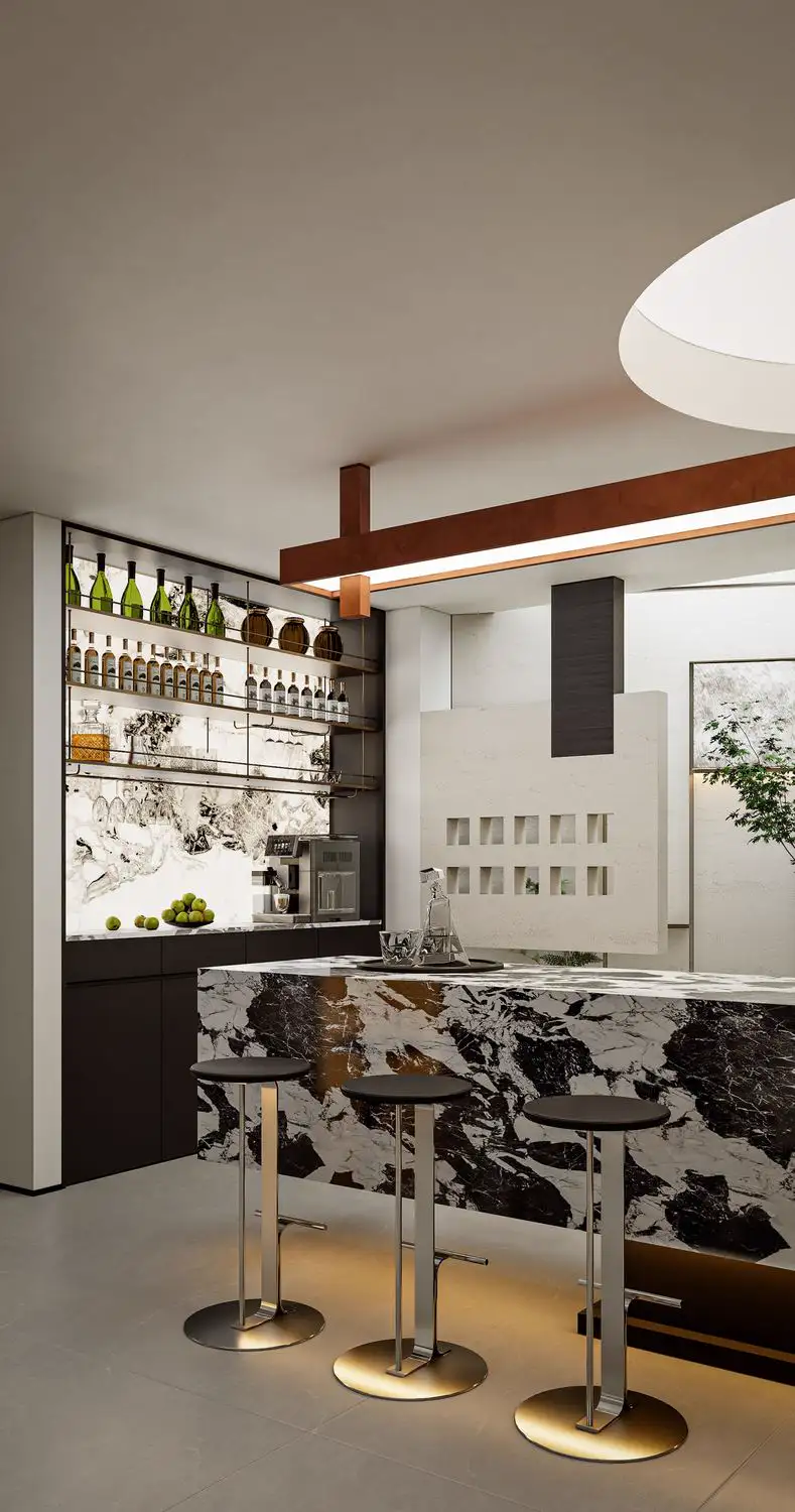 Italian Minimal Interior Rendering 01, interior view 5