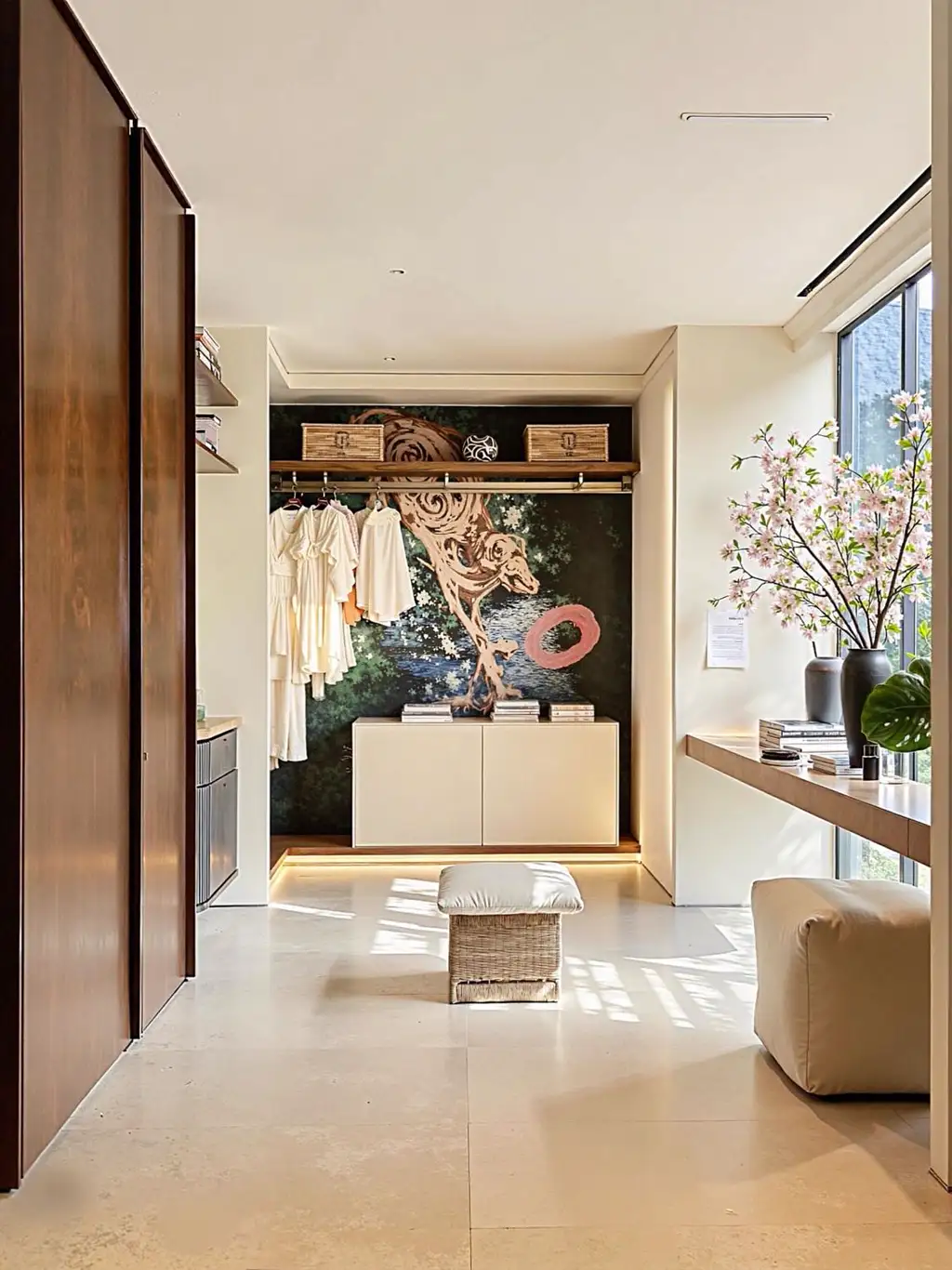 Natural Wood Living Room Rendering 01, interior view 7