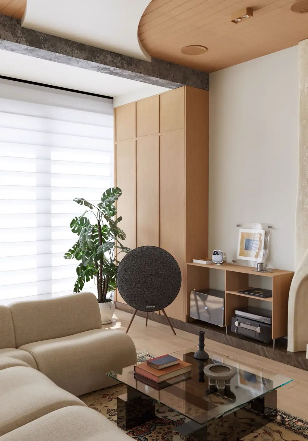 Natural Wood Interior Rendering 02, interior view 4