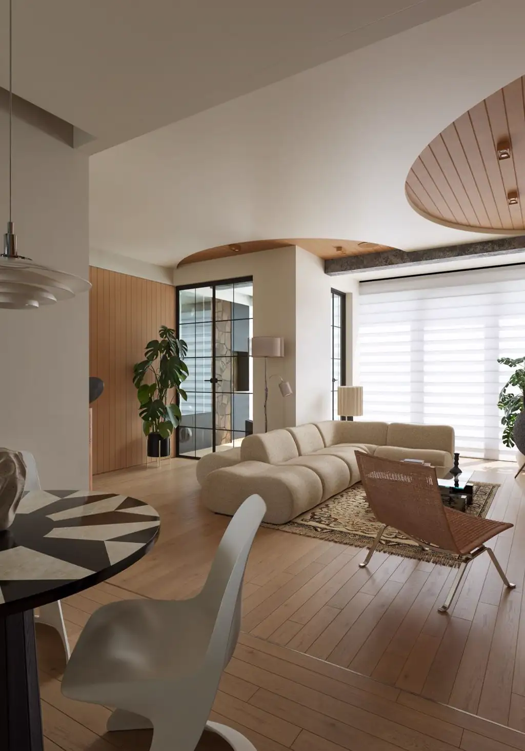 Natural Wood Interior Rendering 02, interior view 5