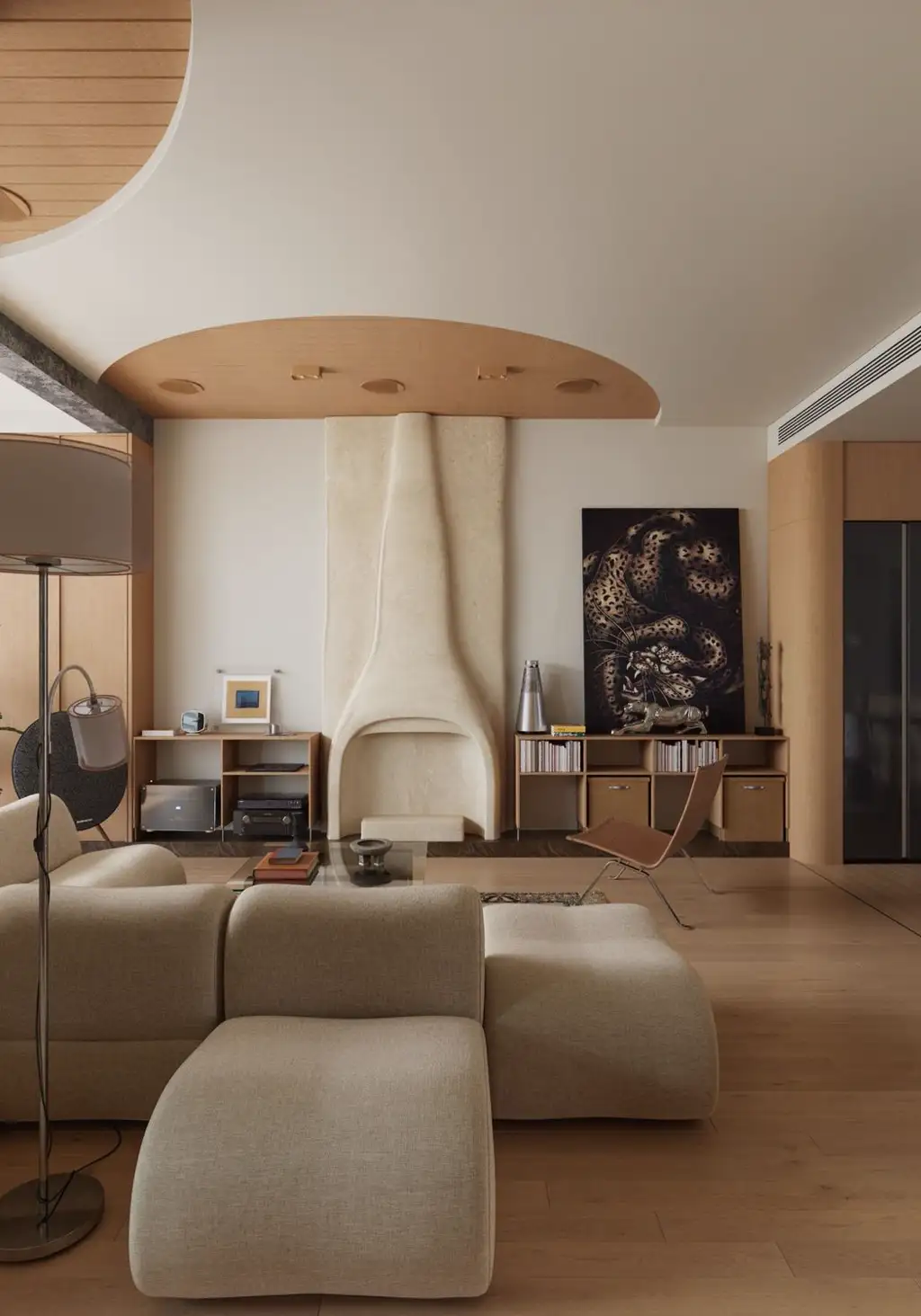 Natural Wood Interior Rendering 02, interior view 6