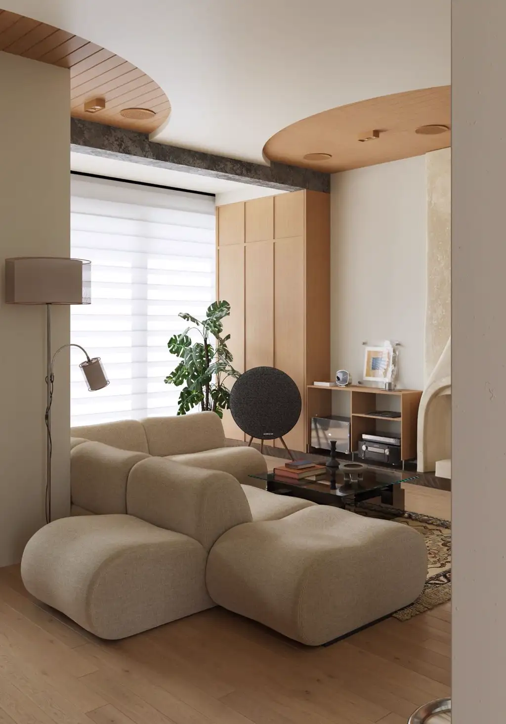 Natural Wood Interior Rendering 02, interior view 7