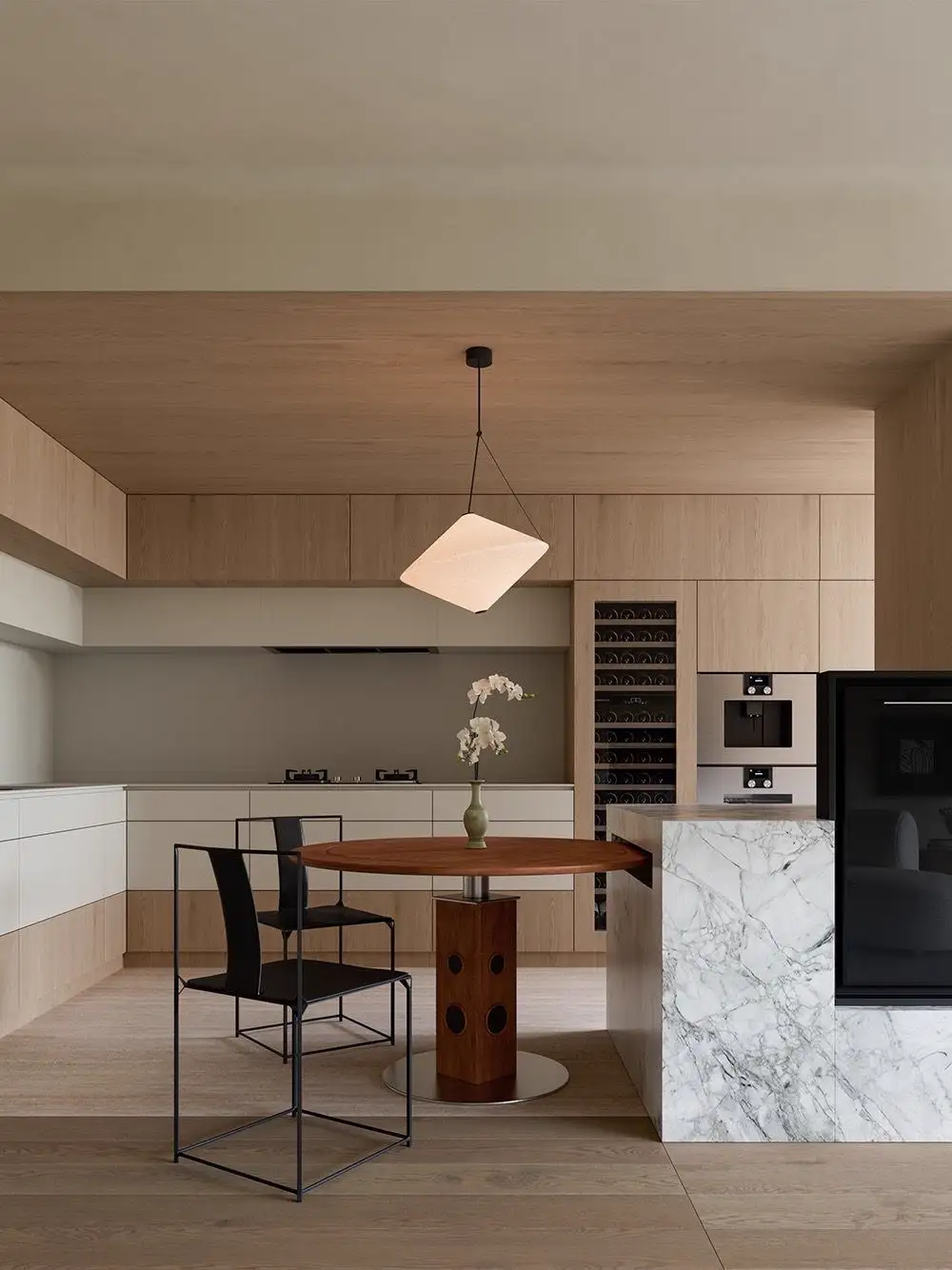 Natural Wood Interior Rendering 03, interior view 2
