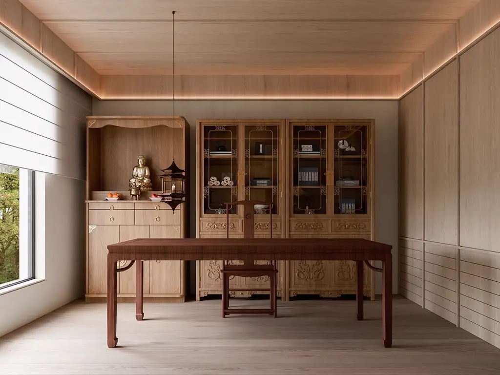 Natural Wood Interior Rendering 03, interior view 11