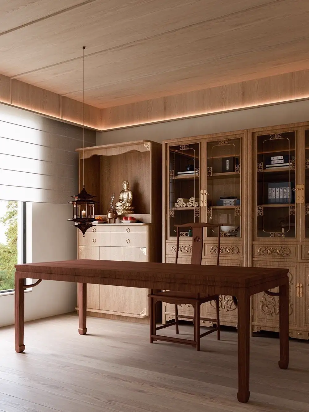 Natural Wood Interior Rendering 03, interior view 14