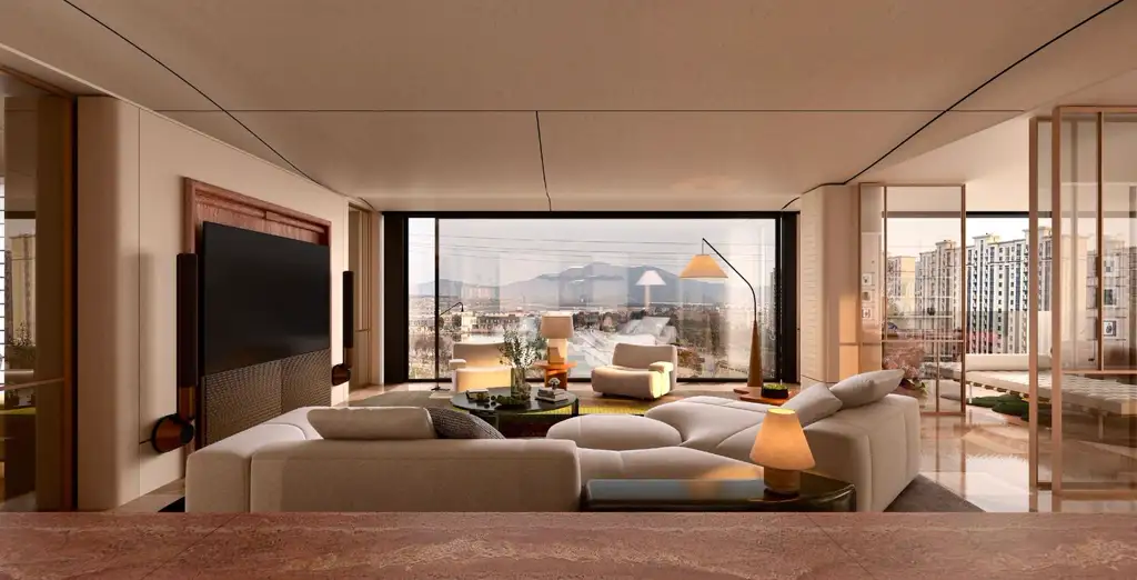 Natural Wood Interior Rendering 05, interior view 3